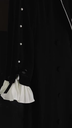 عباية قماش كريب كوري مقاوم للتجعيد - قماش جورجيت ب...