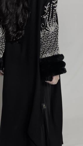 عبايه قماش كريب كوري مقاوم للتجعيد