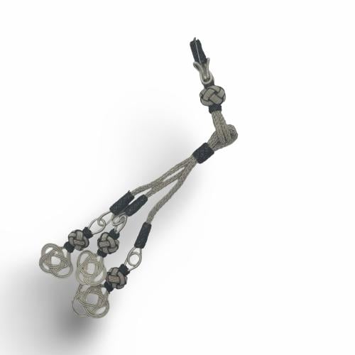 طربزونه فضه بتصميم حلقي ثلاثي وعقده وسطيه باطراف ث...