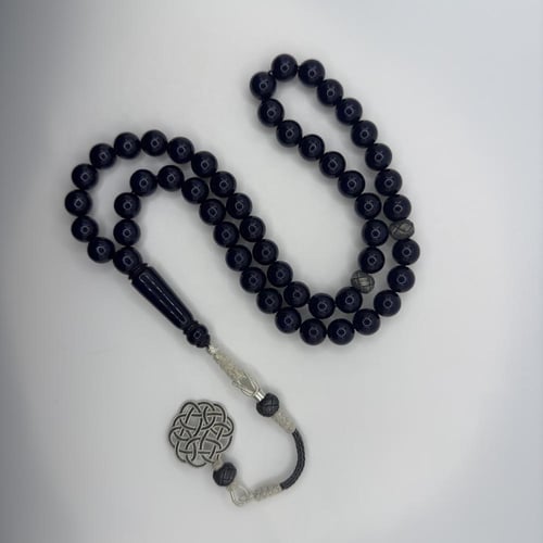 سبحه من البكلايت باللون الكحلي بتفاسير وطربزونه من...