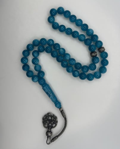 سبحه من البكلايت باللون السماوي المنجم بتفاسير وطر...