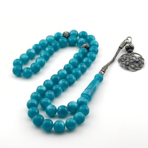 سبحه من البكلايت باللون السماوي المنجم بتفاسير وطر...