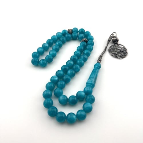 سبحه من البكلايت باللون السماوي المنجم بتفاسير وطر...