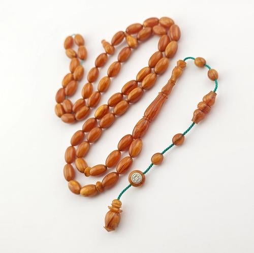 سبحه فاتوران ناعمه بلون جزري معرق و خرز صنوبري قيا...