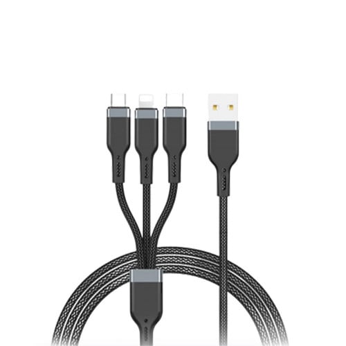 كيبل قماش 3 في 1 (1.2) من ماركة wiwu