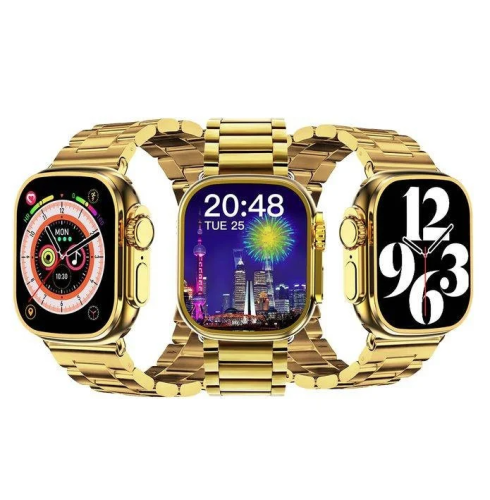 لوترس- ساعة الترا شبيهة ابل مقاس 49MM - ذهبي