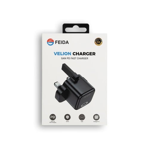 فيدا - شاحن بقوة 20 w حجم صغير وألوان جميله