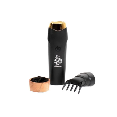 مبخرة الكترونية للشعر قابلة للشحن جميرا - لون اسود