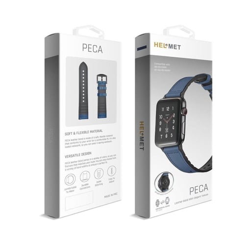 هلمت- سوار ساعة جلد مناسب لمقاس 42 و 44 و 45 و 49-...