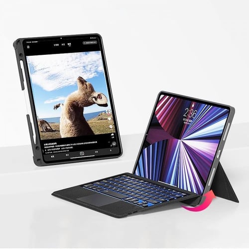 كيبورد مع كفر وماوس لمس للايباد مقاسات متعددة من W...