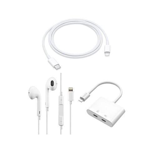 عرض 3 منتجات للايفون سماعه ايفون كيبل ايفون تحويلة...