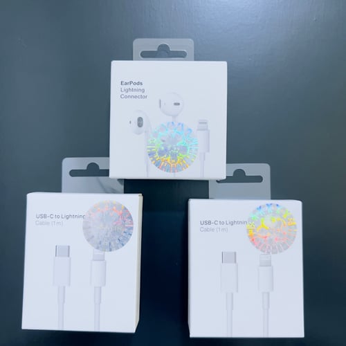 سماعة آيفون مع 2 كيابل PD ضمان المتجر