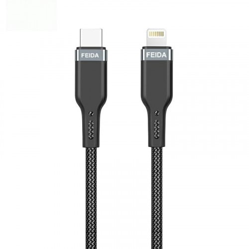 كيبل ايفون تايب سي pd قماش 1.20متر فيدا