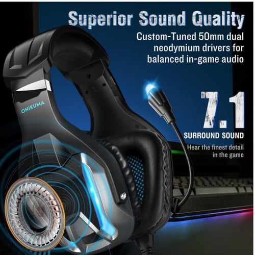سماعة رأس سلكية K12 مخصصة للألعاب بميكرفون واضاءة...