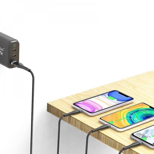 كيبل قماش 3 في 1 (1.2) من ماركة wiwu