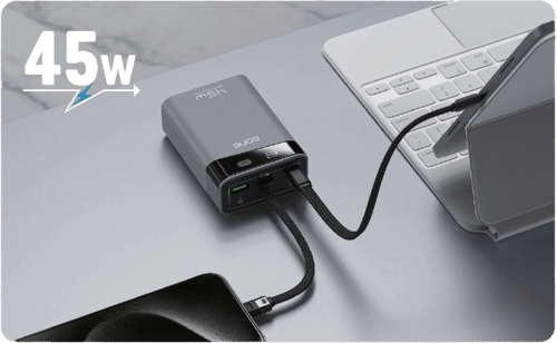 اي ون بطارية متنقلة 20 الف ملي امبير (45 واط) كيبل...