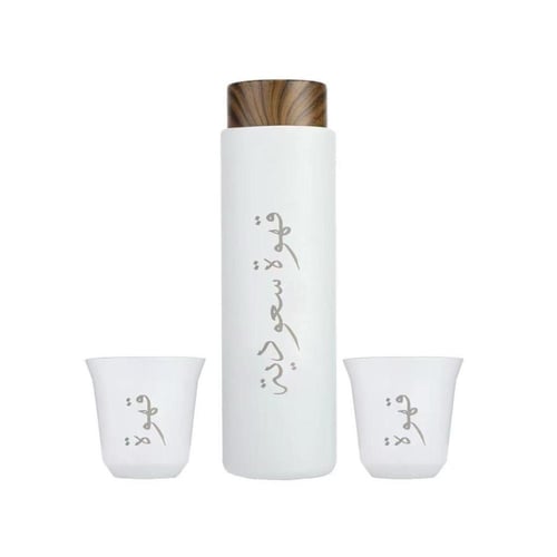 فيرتك - حافظة سوائل مع كوب قهوه بسعة 400 مل+2فنجال