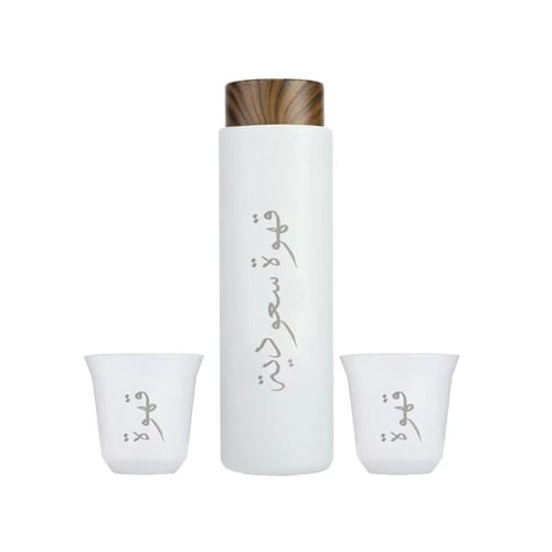 فيرتك - حافظة سوائل مع كوب قهوه بسعة 400 مل+2فنجال