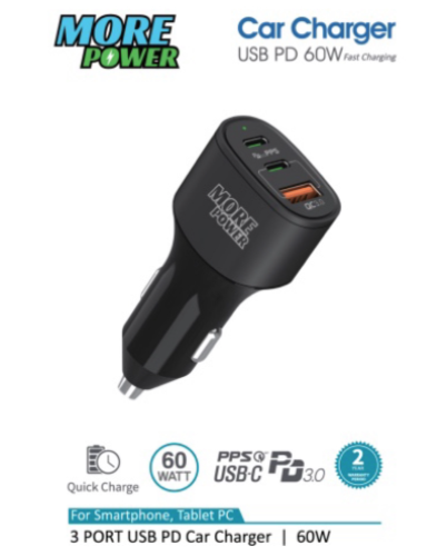 مور باور- فيش سيارة بمنفذين بي دي ومنفذ يو اس بي ب...