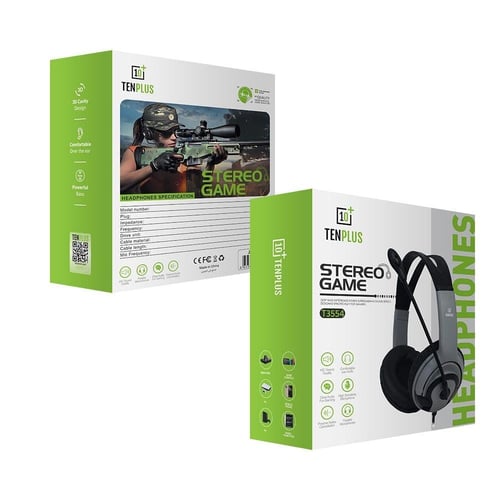 سماعة راس تن بلس للالعاب مع مايك 3.5mm منفذ TENPLU...