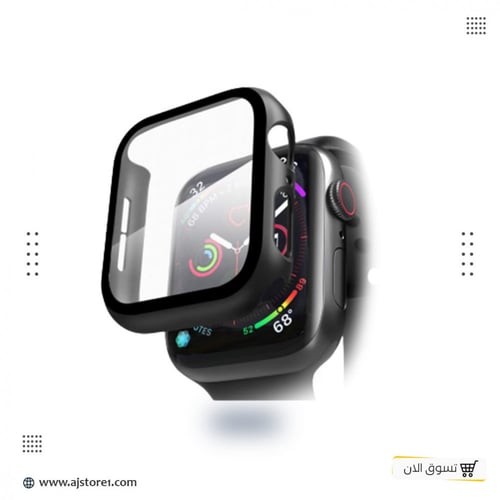 غطاء حماية واقي شاشة للساعة اسود