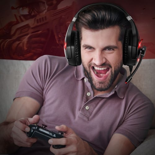 سماعة رأس سلكية K1B PROمخصصة للألعاب بميكرفون واضا...