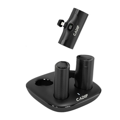 قاعدة شحن بـ 4 بطاريات متنقلة بقوة 5000 ملي امبير...