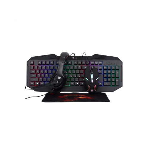 حزمة ( كيبورد + ماوس + سماعة + ماوس باد ) بلاير من...