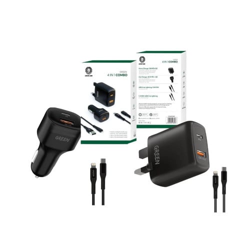 جرين 4 في 1 كامبو ( شاحن حائط 20 واط / شاحن سيارة...