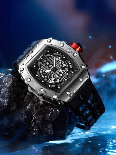 عرض ساعة رجالي ديناميكية ماركة كوارتز سوار سليكون...