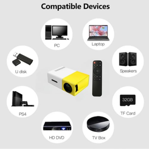 جهاز بروجكتر محمول يإضاءة LED