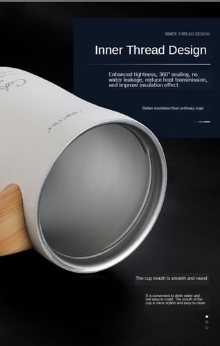 470ML Vacuum Coffee Cup With Handle Insulated Mug...