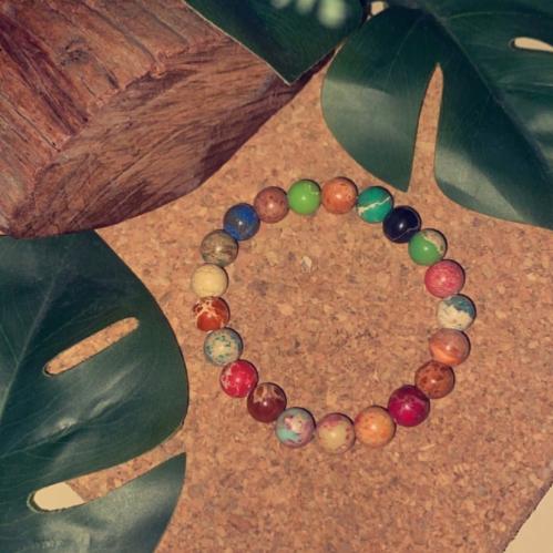 اسوارة حجر الجاسبر متعدد الالوان