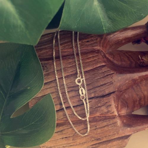 سلسال فضة ايطالي سادة - Silver Necklace