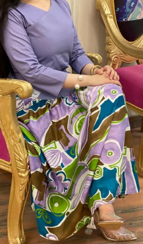 فستان موف بكسرات