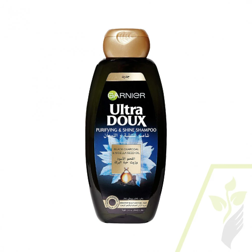 شامبو غارنييه الترا دوكس الفحم الأسود وزيت حبة الب...