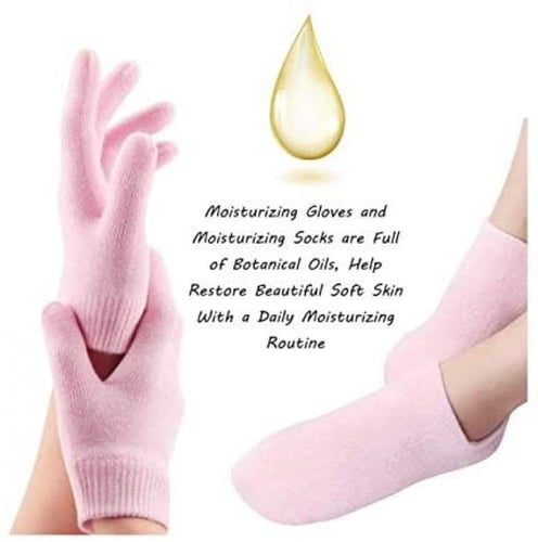 جوارب ترطيب وتفتيح القدمين السحرية لون زهري