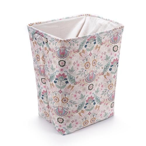 سلة غسيل قماش مزخرفة بألوان جميلة