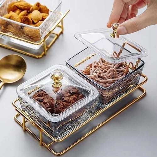 وعاء لتقديم الحلوى والوجبات الخفيفة والسلطة والمكس...