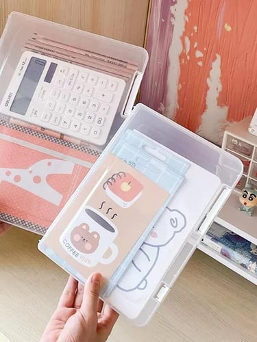 صندوق ملفات شفاف لترتيب أنيق وسهل الوصول للمستندات