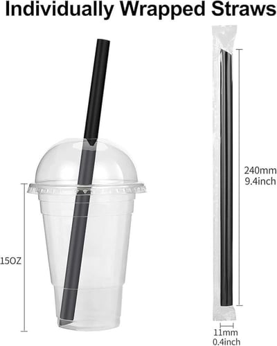 كرتون مصاصات اسود - 20 ربطة كل ربطة 100 قطعة