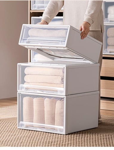 وحدة التخزين المنزلية المبتكرة بواجهة قابلة للسحب...