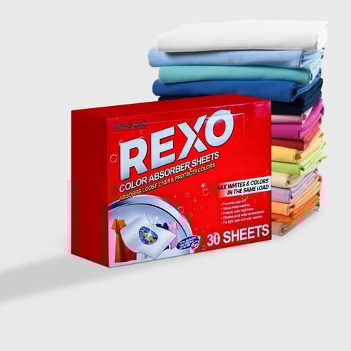 مجموعة غسيل الملابس الملونة والبيضاء معا- 90 شيت م...