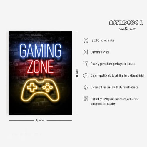 6 قطع بوسترات مضئية مع انارة البلاك لايت