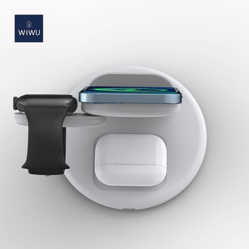 شاحن لاسلكي 3 في 1 للايفون وساعة أبل و الايربودز