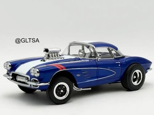 Chevrolet Corvette Grand Sport Gasser 1961 Admiral Blue Metallic 1:18 ACME A1800939 LIMITED 204 PCS
