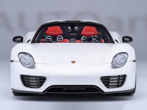 Porsche 918 Spyder Weissach Package White with Red...