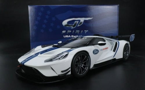 Ford GT MKII Track White Blue 1:18 GT Spirit US040