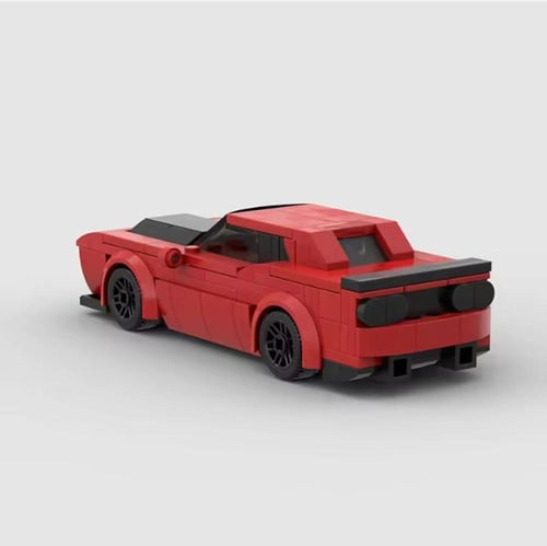 Ford Dodge Challenger Red Assembled Compatible MOC...