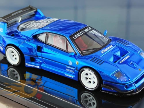 Ferrari F40 LBWK Chrome Blue 1:64 Inno Models IN64...